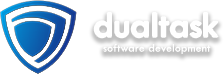 Dual task footer logo